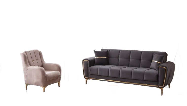 The Kayseri Collection: Premium Velvet Sofa Bed Set with Hidden Storage